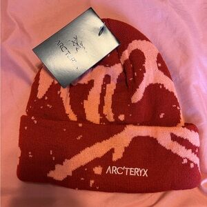 Arc'teryx Vibrant Red and Pink Knit Beanie